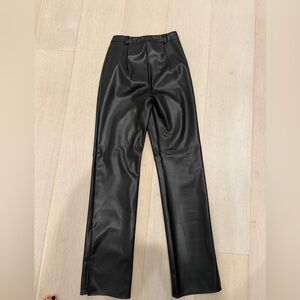 Missguided Black Faux Leather Trousers